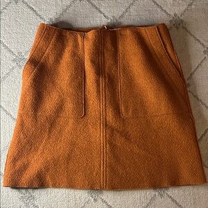 Marc O’Polo Rust Orange Virgin Wool Mini Skirt
